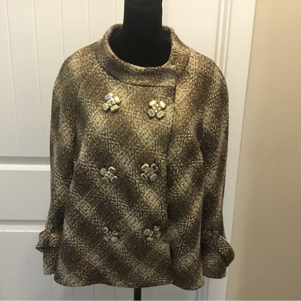 Alberto Makali mocked neck jacket size 14